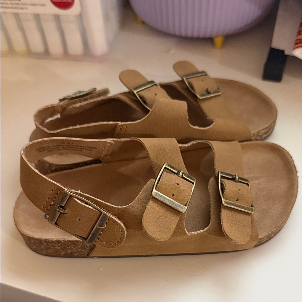 Old Navy Tan Kids Sandals with Buckles